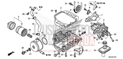 POMPE A HUILE (VFR1200XD) VFR1200XDC de 2012